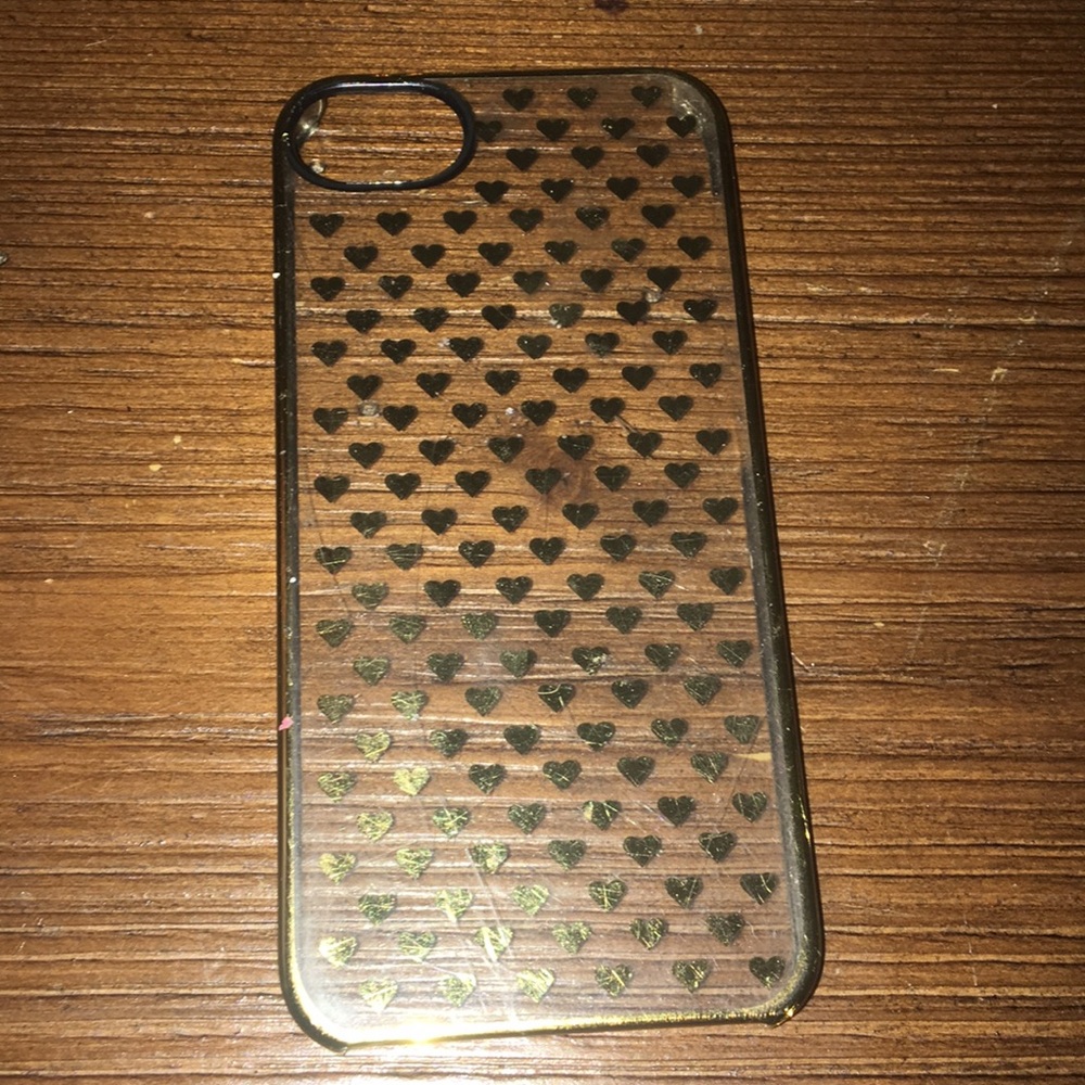 Gold heart iPhone 5/5s case
